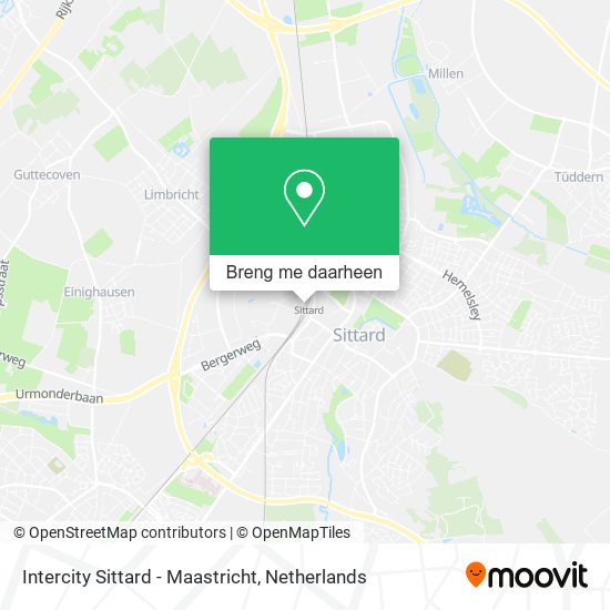 Intercity Sittard - Maastricht kaart