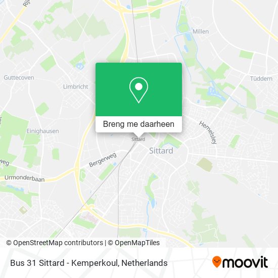 Bus 31 Sittard - Kemperkoul kaart