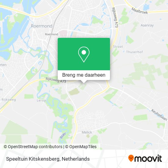 Speeltuin Kitskensberg kaart