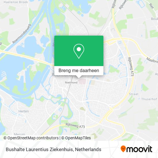 Bushalte Laurentius Ziekenhuis kaart