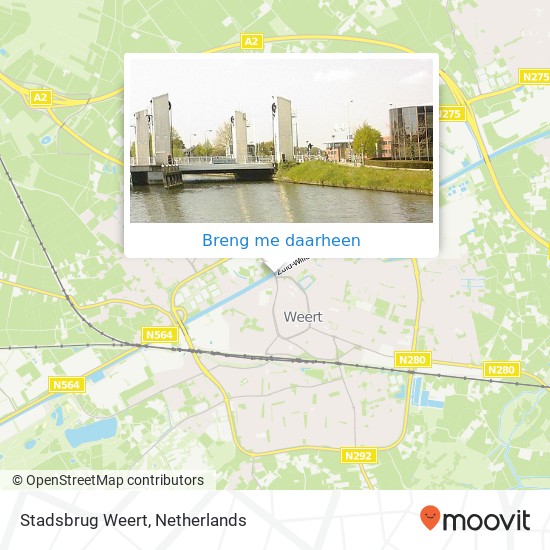 Stadsbrug Weert kaart