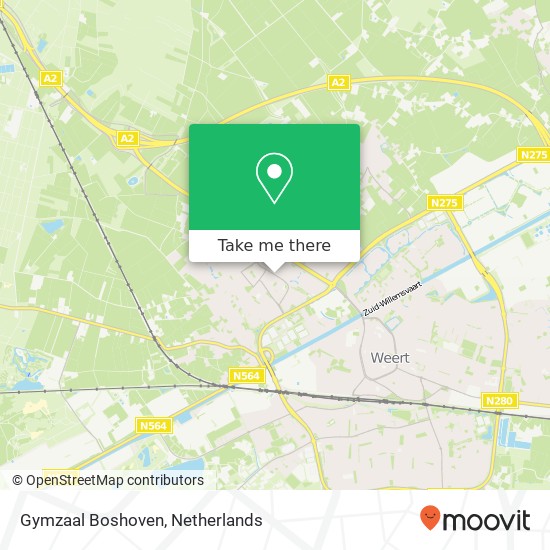 Gymzaal Boshoven kaart