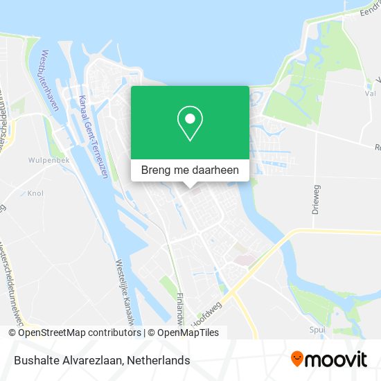 Bushalte Alvarezlaan kaart