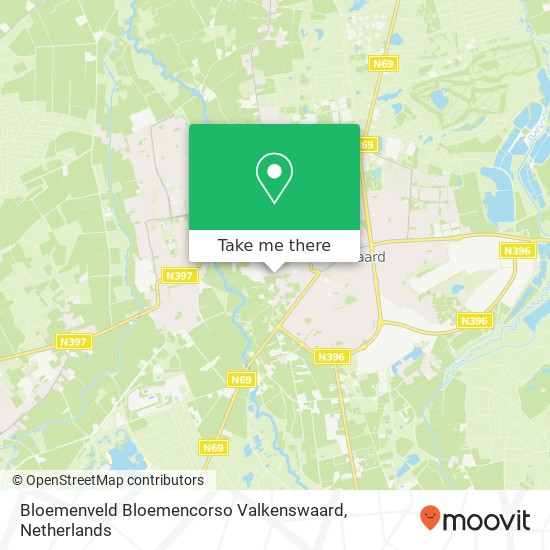 Bloemenveld Bloemencorso Valkenswaard kaart