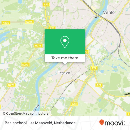 Basisschool Het Maasveld kaart