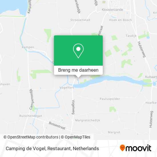 Camping de Vogel, Restaurant kaart