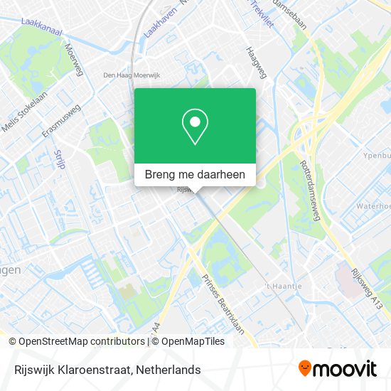 Rijswijk Klaroenstraat kaart