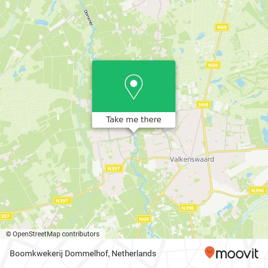 Boomkwekerij Dommelhof kaart