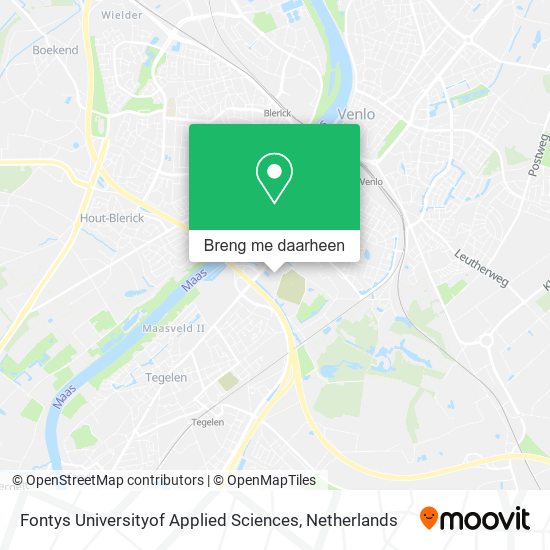 Fontys Universityof Applied Sciences kaart