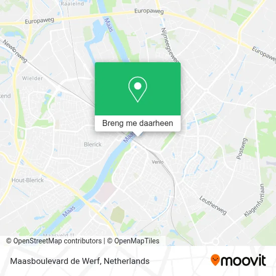 Maasboulevard de Werf kaart