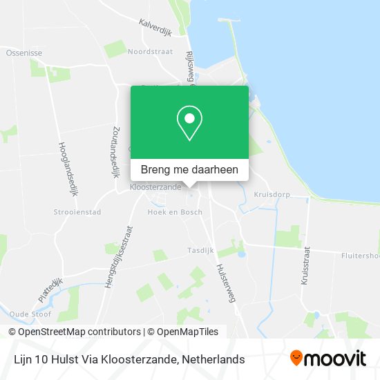 Lijn 10 Hulst Via Kloosterzande kaart