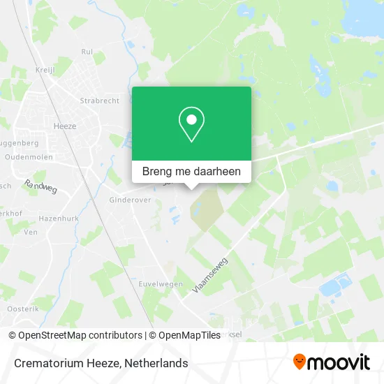 Crematorium Heeze kaart