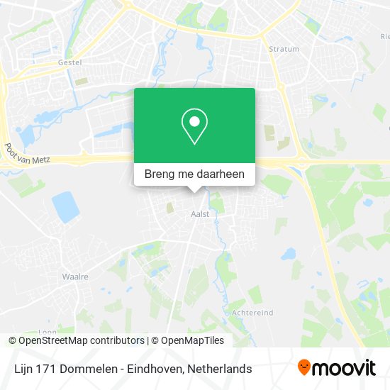 Lijn 171 Dommelen - Eindhoven kaart