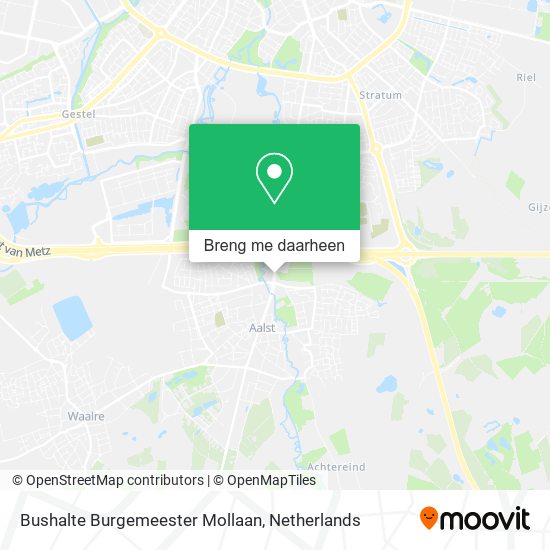 Bushalte Burgemeester Mollaan kaart