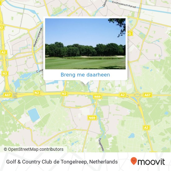 Golf & Country Club de Tongelreep kaart