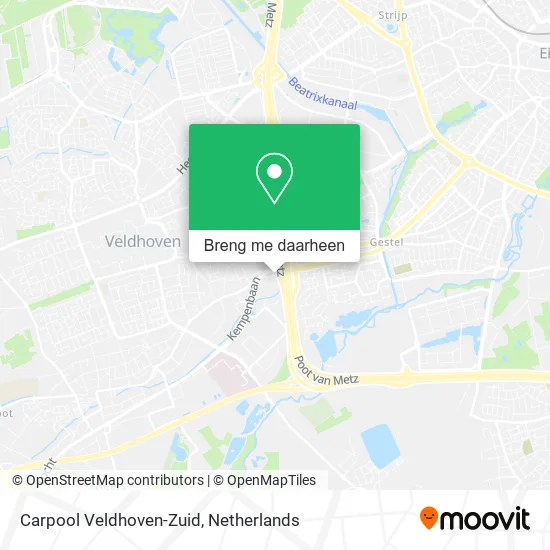 Carpool Veldhoven-Zuid kaart