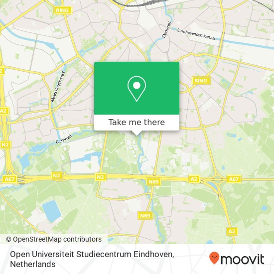 Open Universiteit Studiecentrum Eindhoven kaart