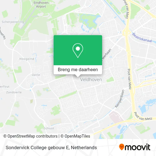 Sondervick College gebouw E kaart