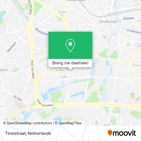 Tinelstraat kaart