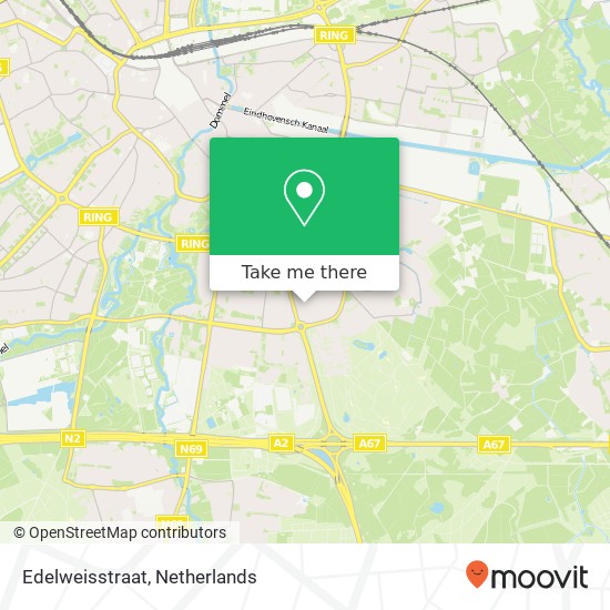 Edelweisstraat kaart