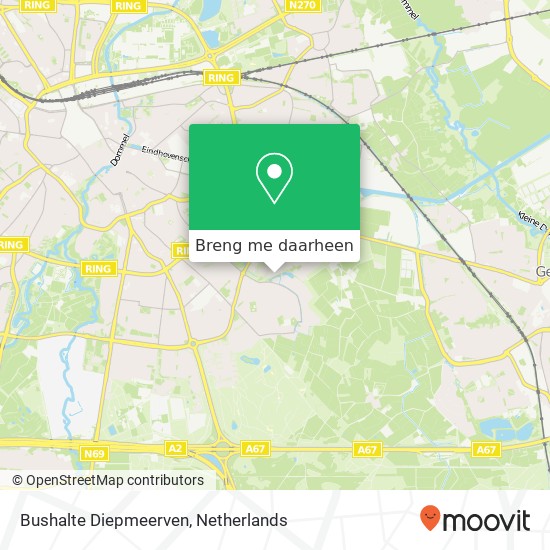 Bushalte Diepmeerven kaart