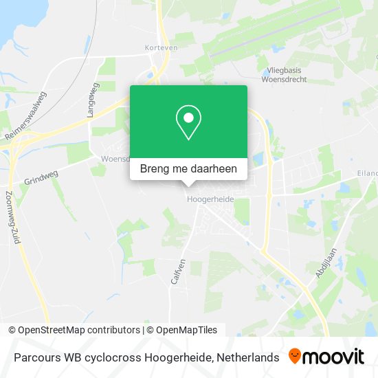 Parcours WB cyclocross Hoogerheide kaart