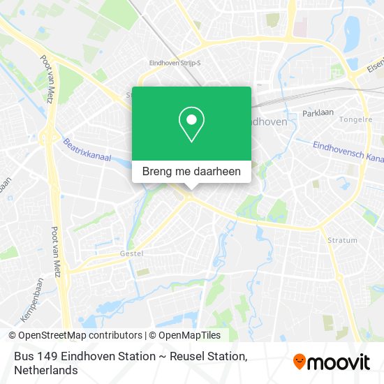 Bus 149 Eindhoven Station ~ Reusel Station kaart