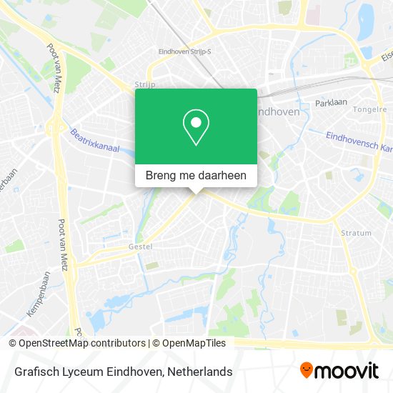Grafisch Lyceum Eindhoven kaart