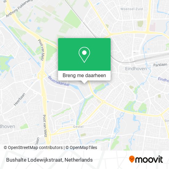 Bushalte Lodewijkstraat kaart