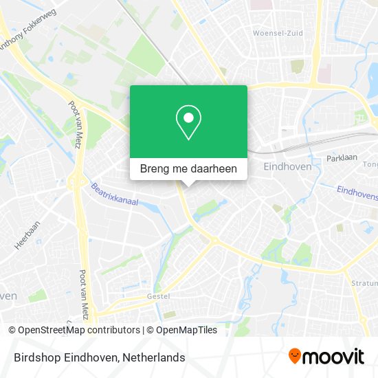 Birdshop Eindhoven kaart