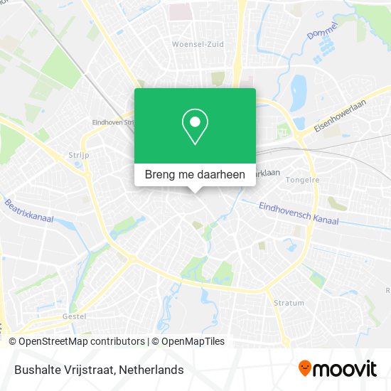 Bushalte Vrijstraat kaart