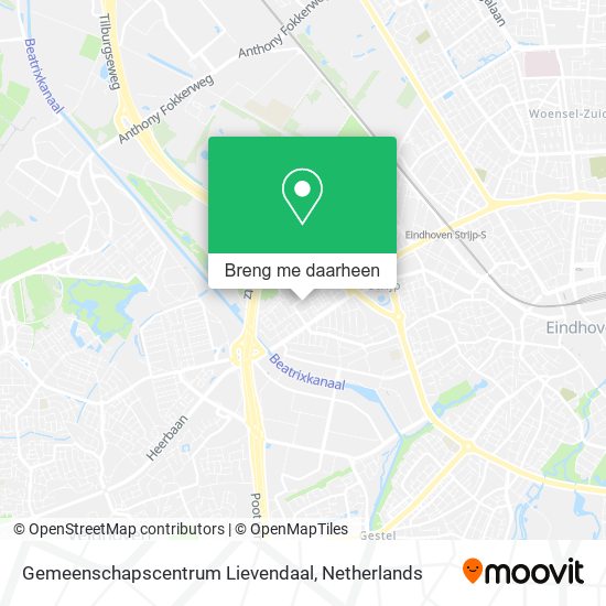 Gemeenschapscentrum Lievendaal kaart
