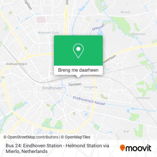 Bus 24: Eindhoven Station - Helmond Station via Mierlo kaart