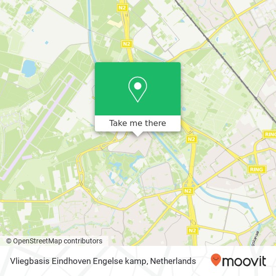 Vliegbasis Eindhoven Engelse kamp kaart