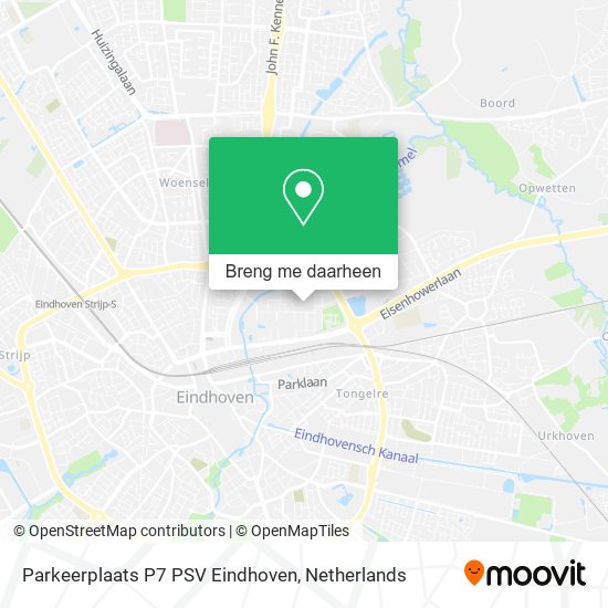 Parkeerplaats P7 PSV Eindhoven kaart