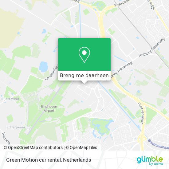 Green Motion car rental kaart