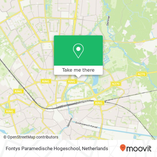 Fontys Paramedische Hogeschool kaart