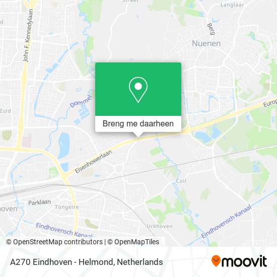A270 Eindhoven - Helmond kaart