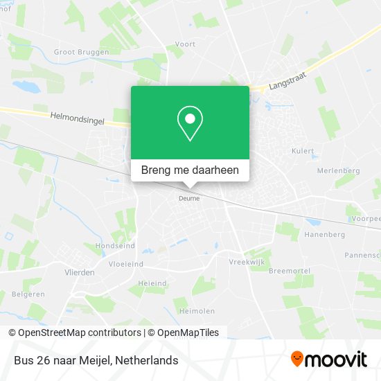 Bus 26 naar Meijel kaart