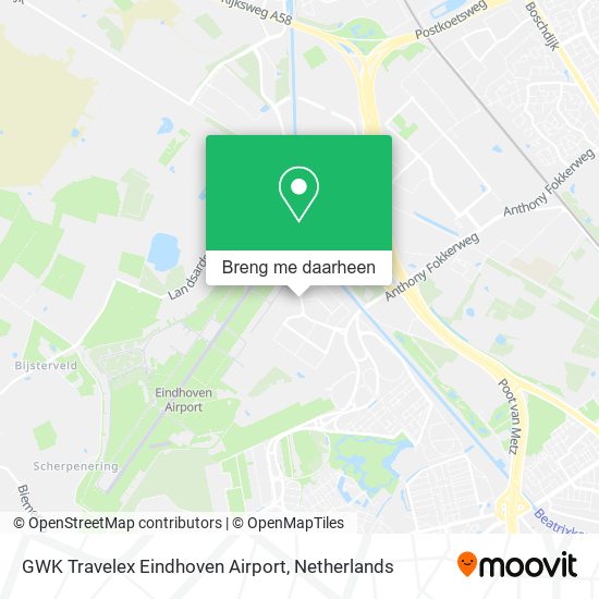 GWK Travelex Eindhoven Airport kaart