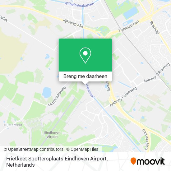 Frietkeet Spottersplaats Eindhoven Airport kaart