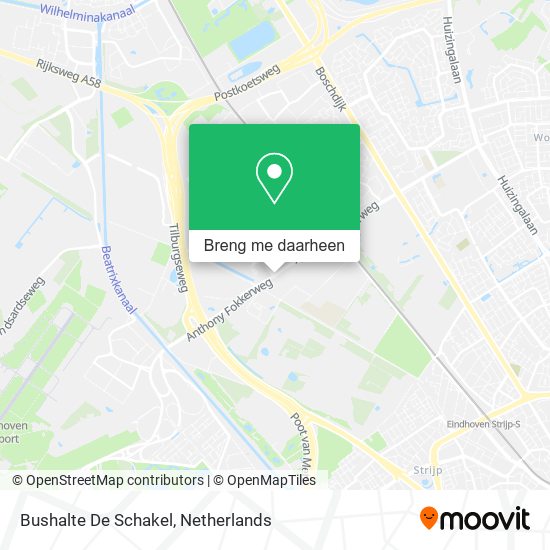 Bushalte De Schakel kaart