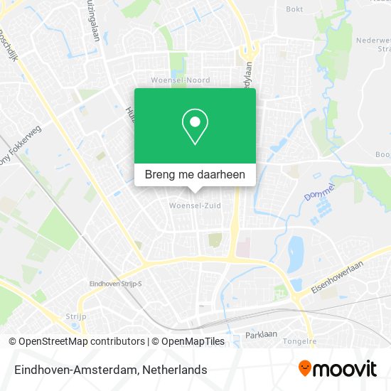 Eindhoven-Amsterdam kaart