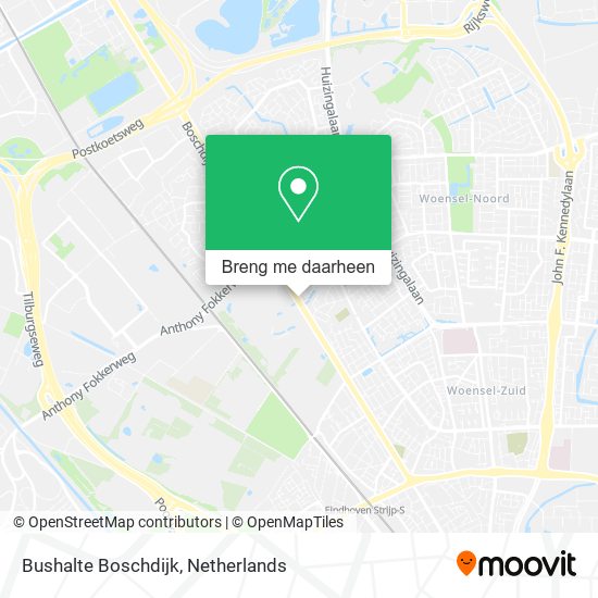Bushalte Boschdijk kaart