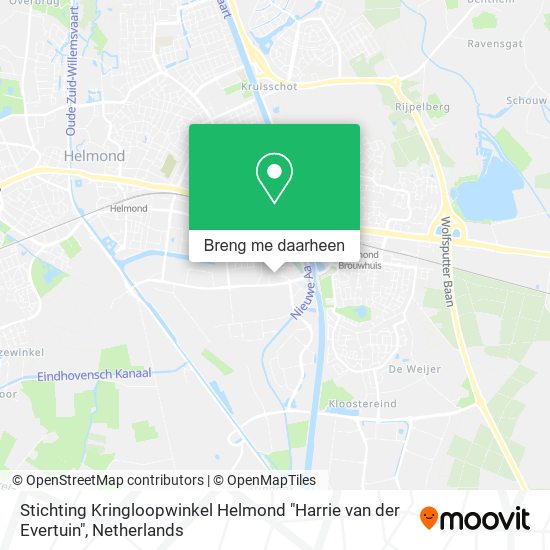 Stichting Kringloopwinkel Helmond "Harrie van der Evertuin" kaart