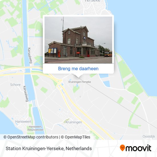 Station Kruiningen-Yerseke kaart