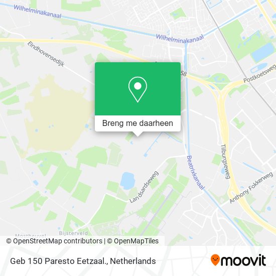 Geb 150 Paresto Eetzaal. kaart