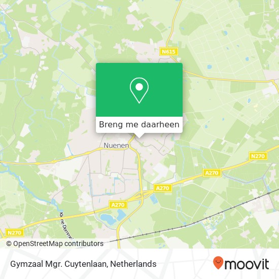 Gymzaal Mgr. Cuytenlaan kaart