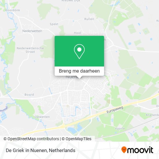 De Griek in Nuenen kaart