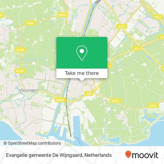 Evangelie gemeente De Wijngaard kaart